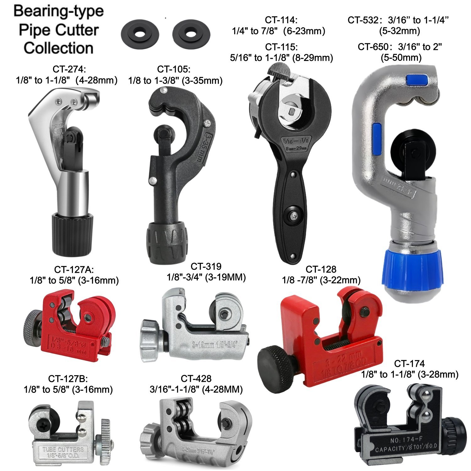 Pipe Cutter Ratchet - Coupe-tube rotatif manuel à roulement pour