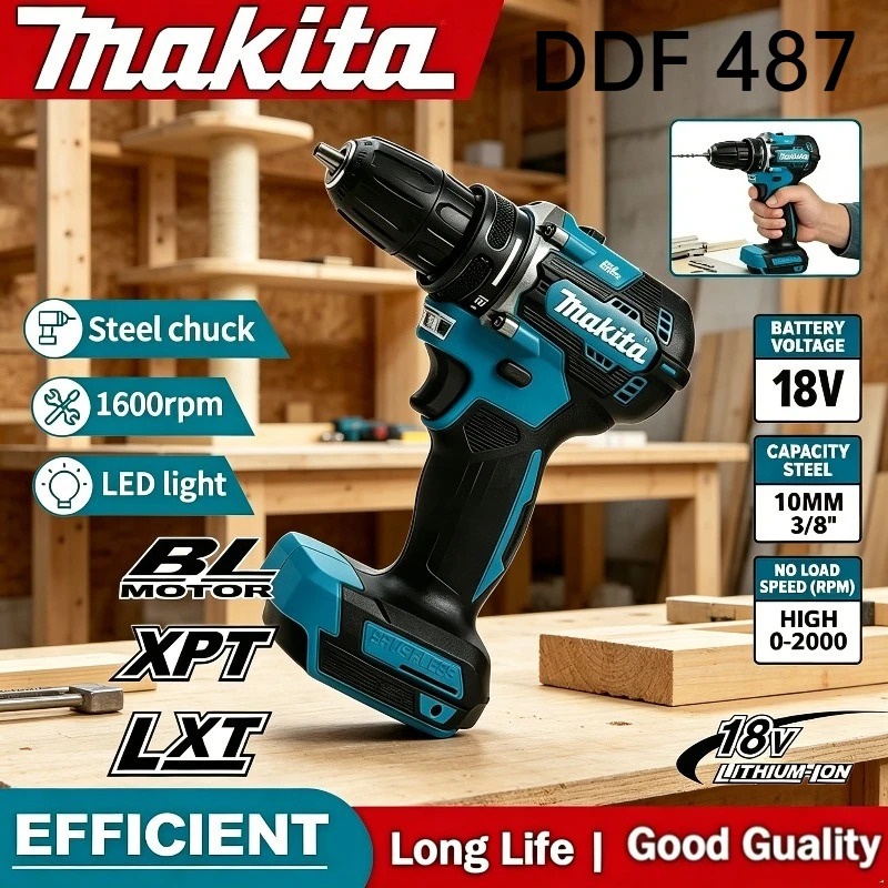Makita Drill Ddf484 - Makita DDF487 Perceuse-visseuse sans fil 18V